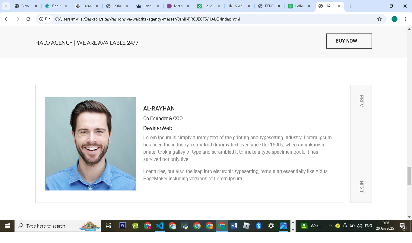 This is a Web agency Landing page 